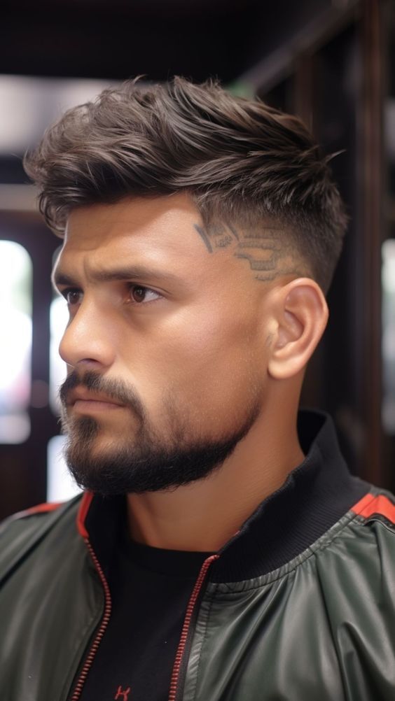Subtle Burst Fade with Tousled Layers