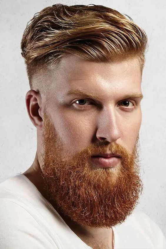 Full and Flowing Beard with Edgy Undercut