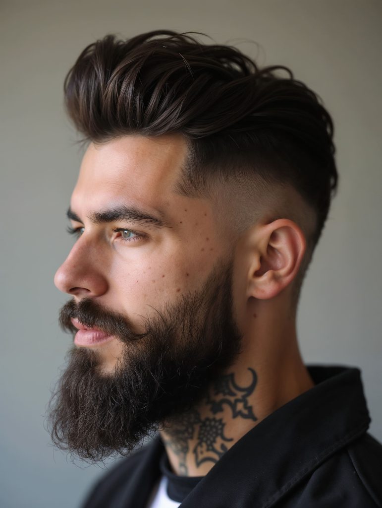 Sleek Side Part with Low Fade