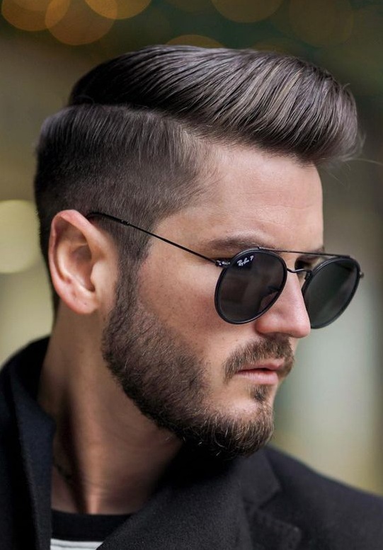Disconnected Undercut with a Sharp Medium Beard