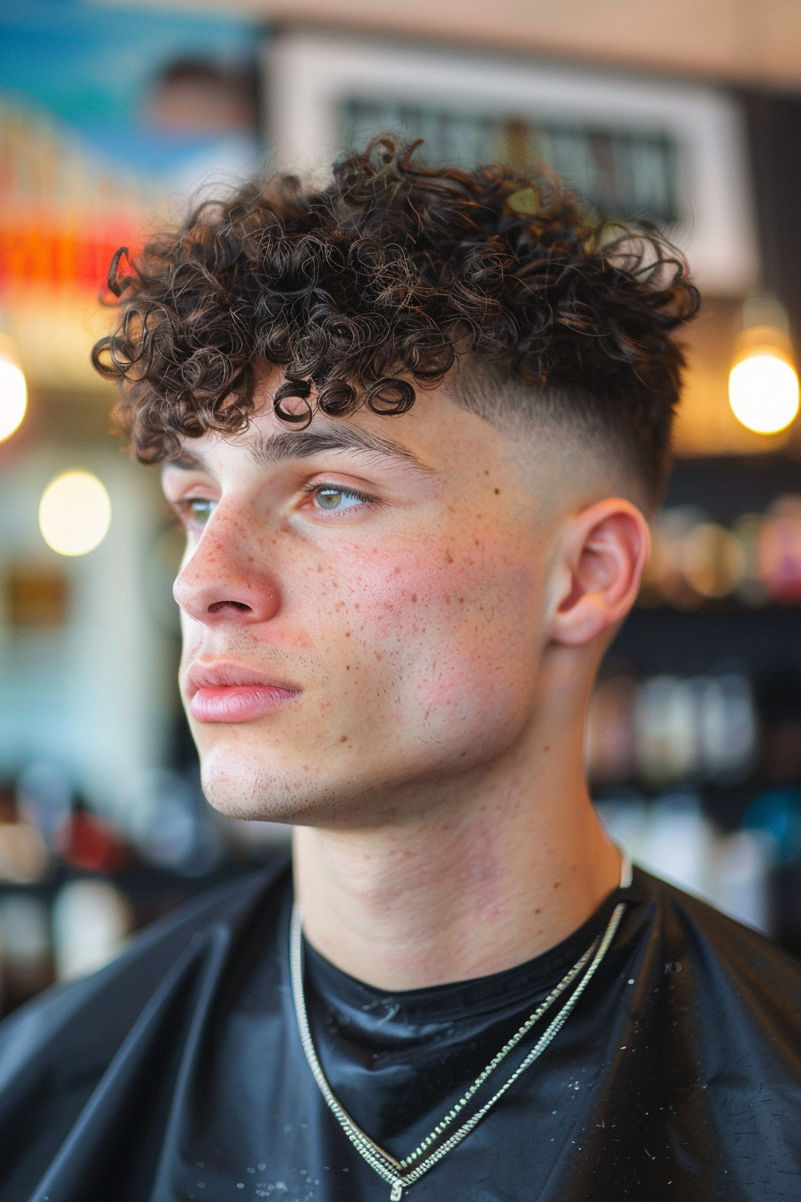 Clean and Curly Buzz Cut
