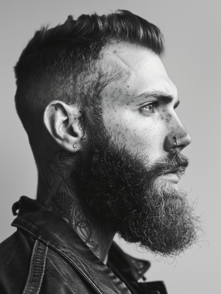 Textured Waves and a Slightly Tapered Medium Beard
