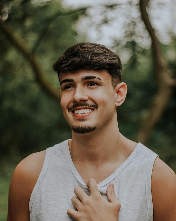 Classic Comb-Over with a Tapered Medium Beard