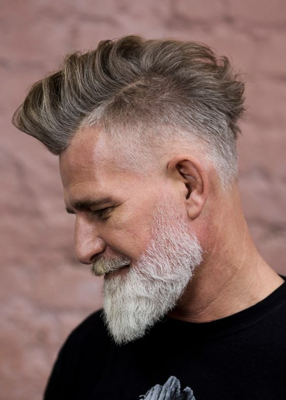 Neatly Trimmed Beard with Low Fade Cut