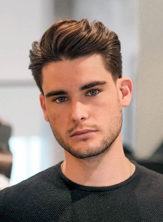 Classic Side Part with a Square Medium Beard