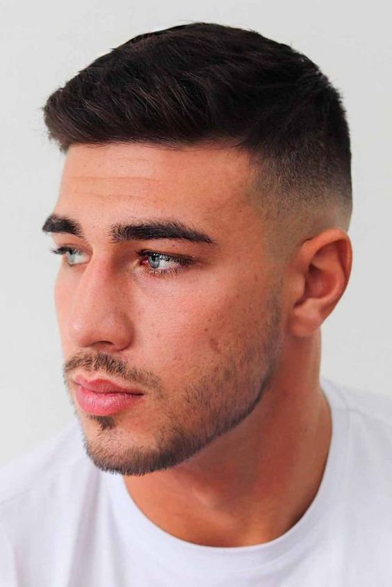 Low Taper Fade with a Rounded Medium Beard