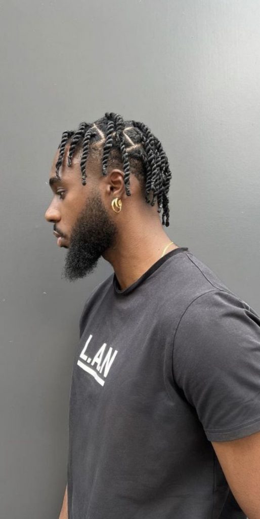 Short Twists with Beard Contrast