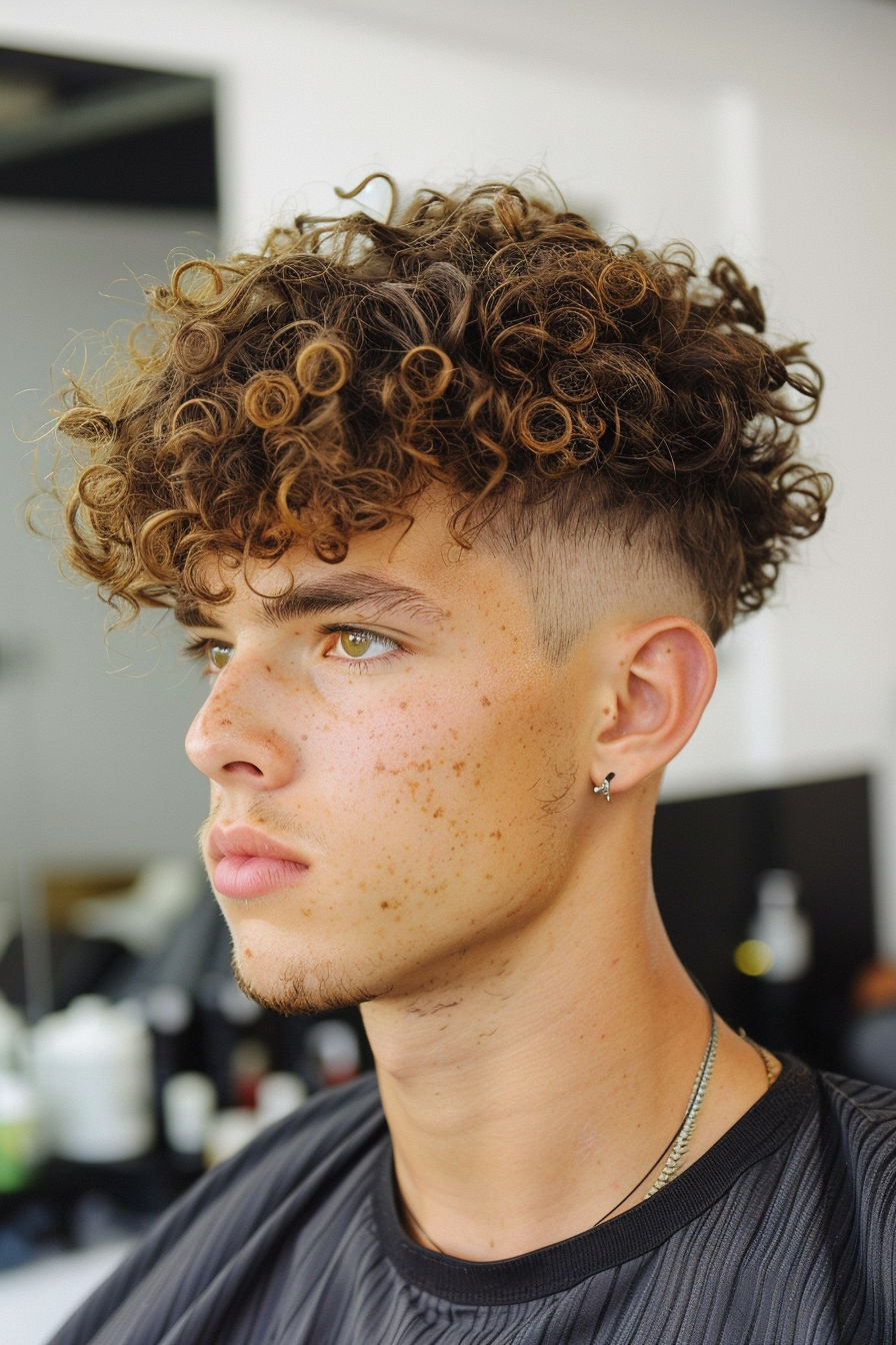 Stylish Curly Undercut