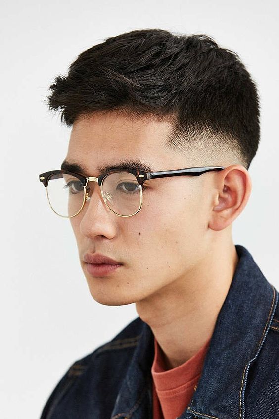 Classic Short Back and Sides with Oversized Black Frames