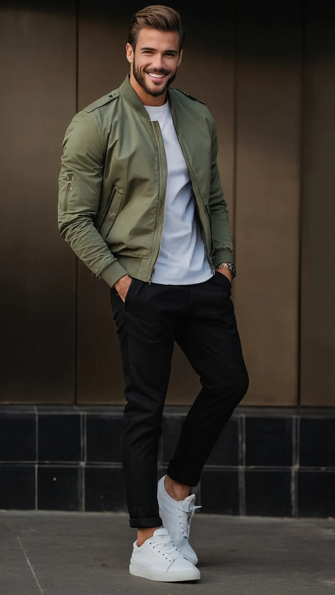 Layered Quilted Vest with Flannel and Cargo Pants