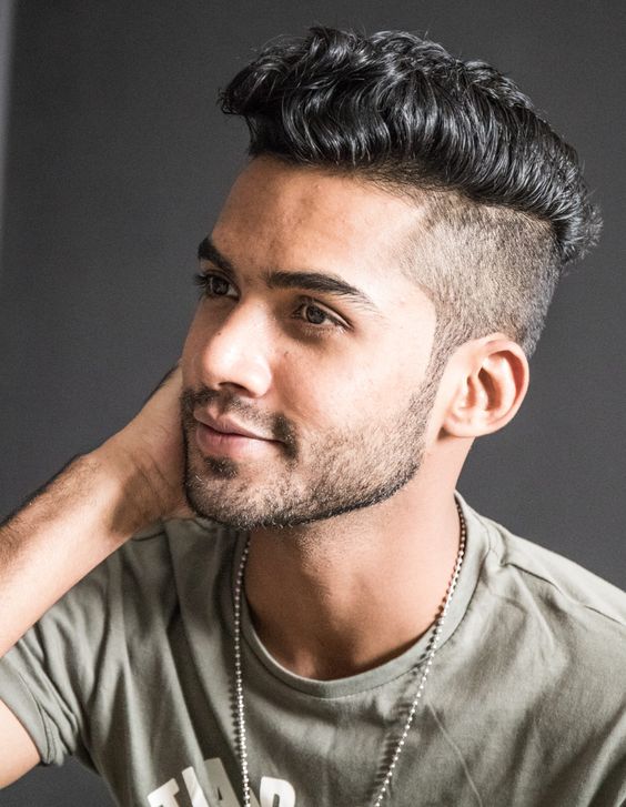 Tousled Faux Hawk with Medium Fade