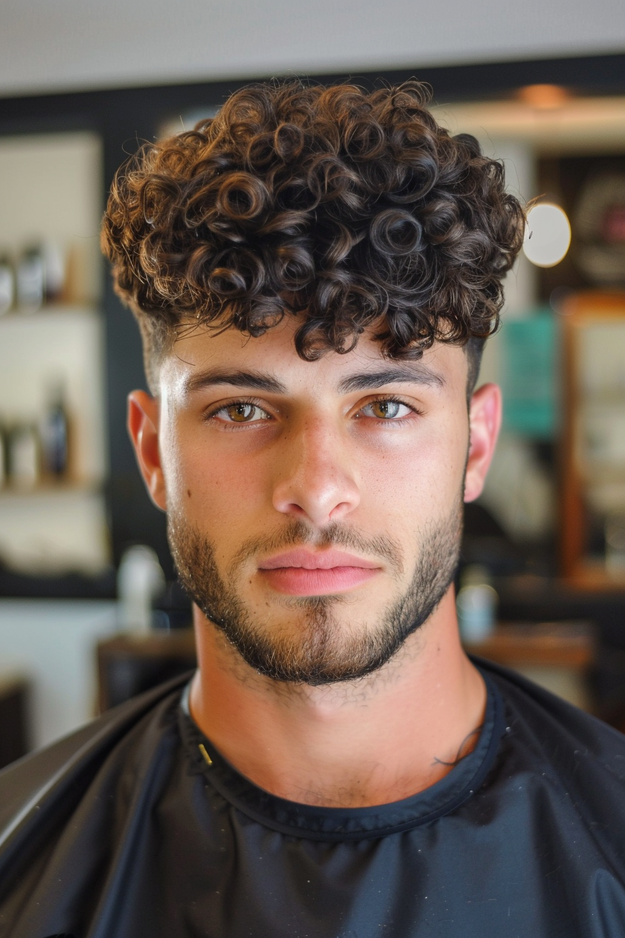 Medium Length Taper with Curls