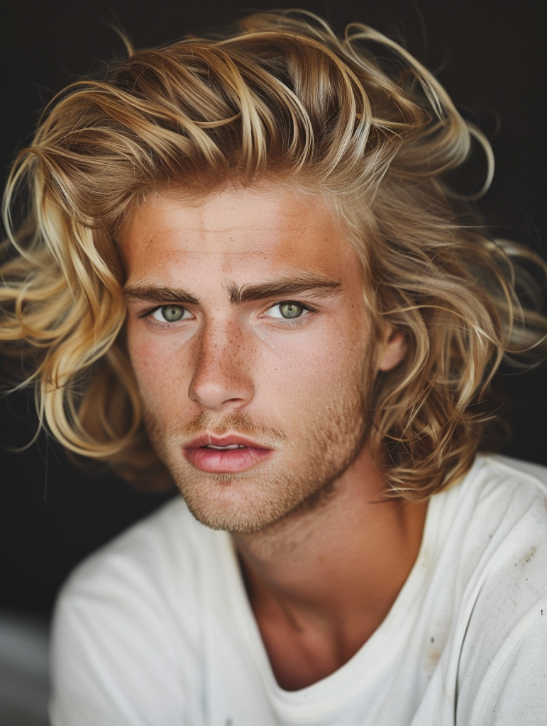 Coastal Flair Sunlit Blonde Beach Waves