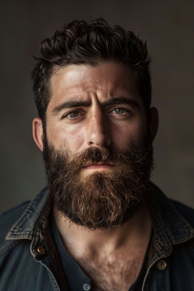 Beard with Square Jawline Enhancement