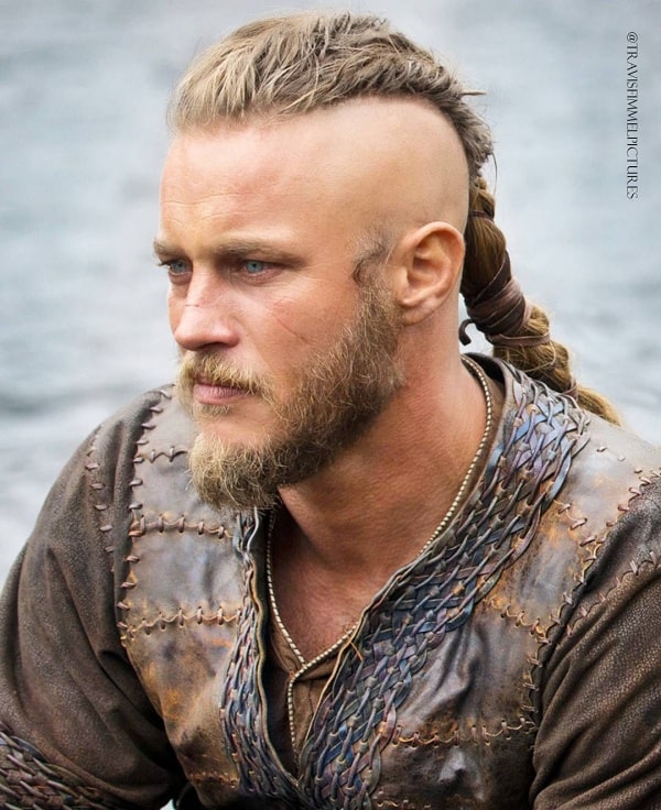 Layered Viking Beard with Dual Braids and Undercut