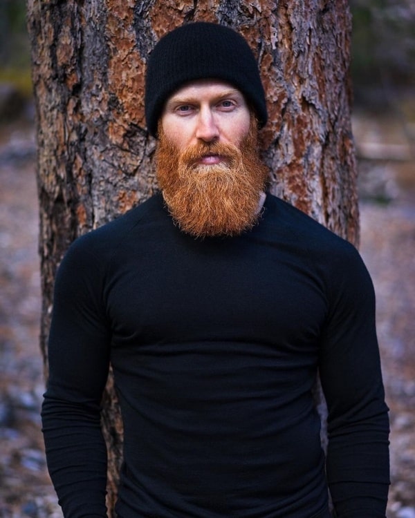 Long Viking Beard with Loose Braids and Wild Texture