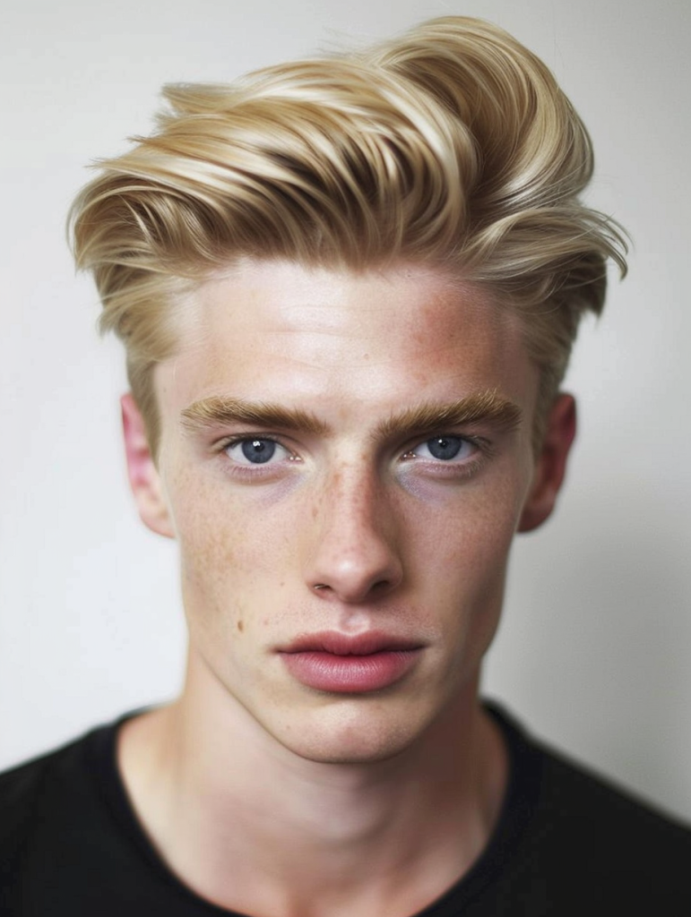 Classic Minimalism Straight Blonde Crew Cut