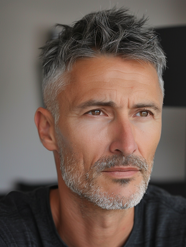 Distinguished Short Crop for Grey Hair