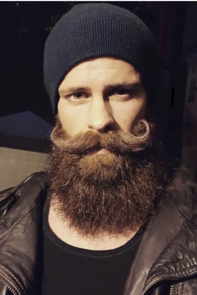 Lumberjack Beard with Handlebar Mustache