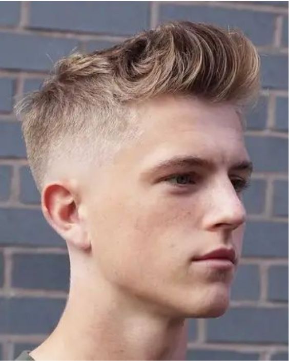 Mid Burst Fade with Quiff