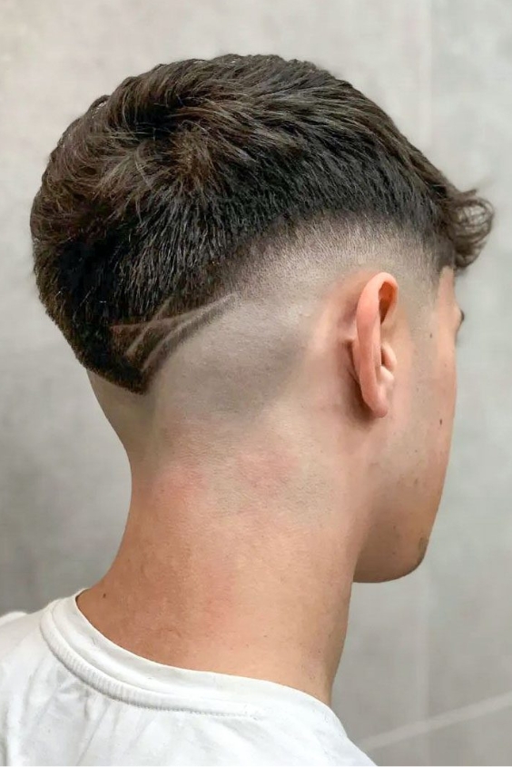 Soft V-Shape Mohawk with Low Fade