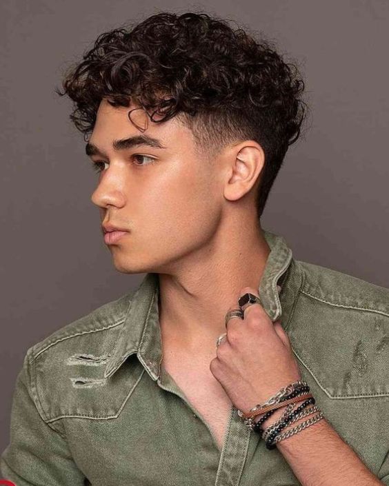 The Curly Top Fade
