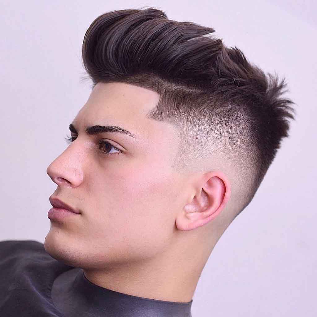 Man with messy fringe and subtle undercut