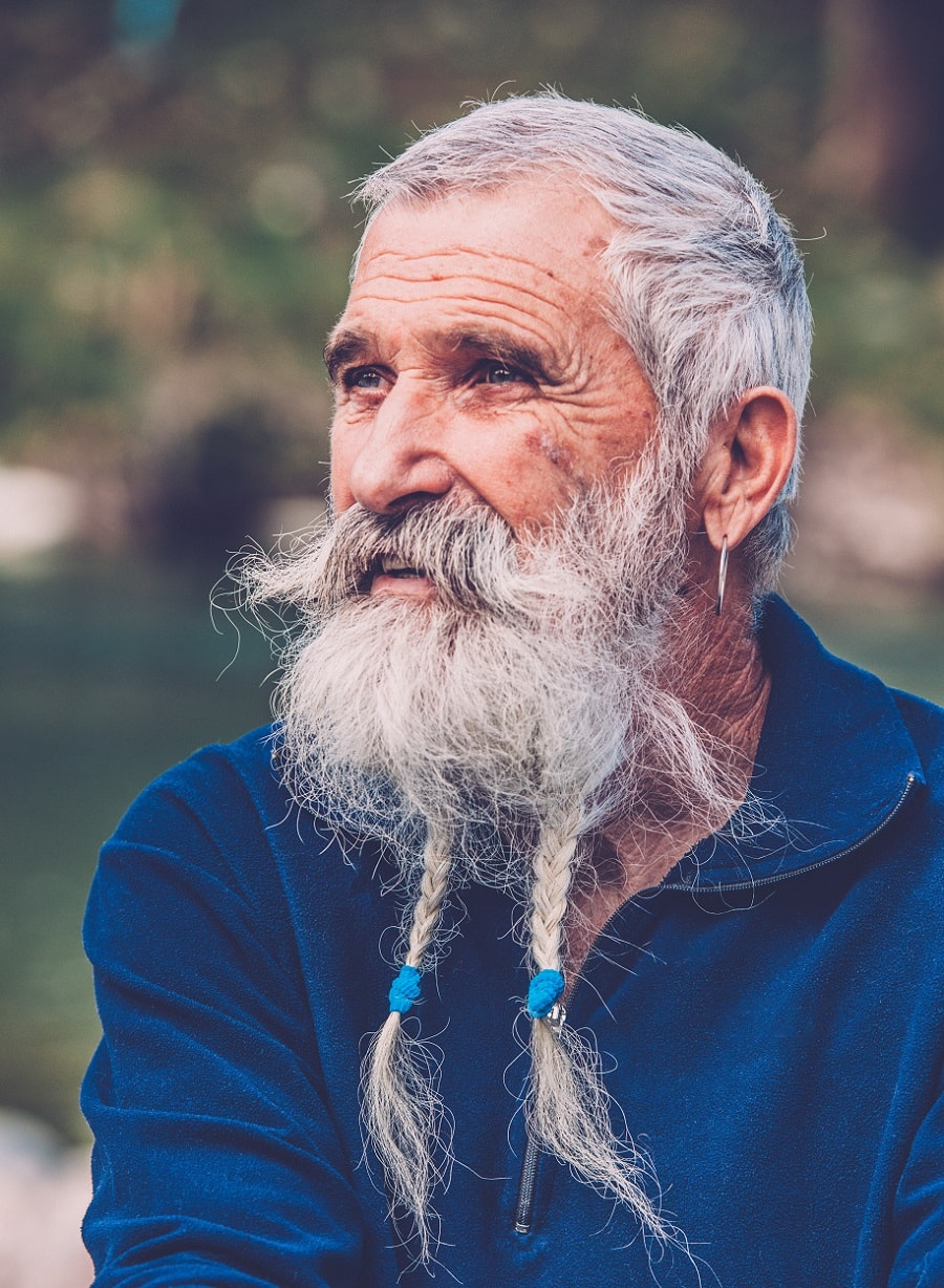 Braided Beard with Casual Elegance