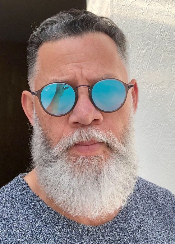 Sharp White Beard with Shaved Sides