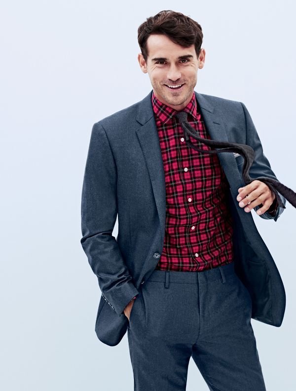 Flannel Shirt with Tailored Suit