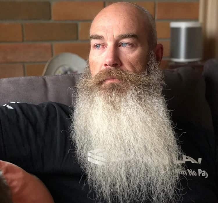 Layered Grey Beard with Tousled Waves