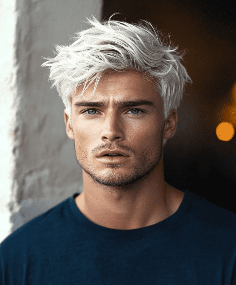 Bold Undercut with Platinum Waves